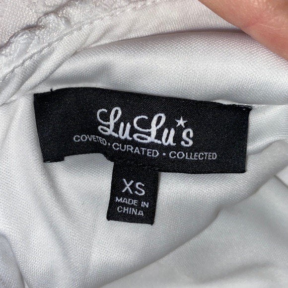 White Strap Dress Criss Cross Adjustable Straps Like New - Picture 5 of 9